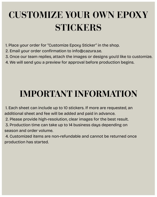 Customize Epoxy Sticker