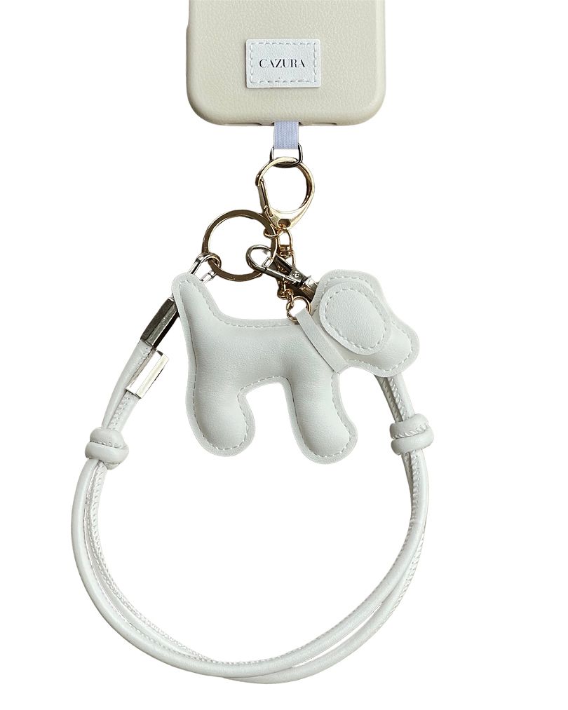 iPhone 16 Pro Max Ivory Beige Dogcharm + Handstrap