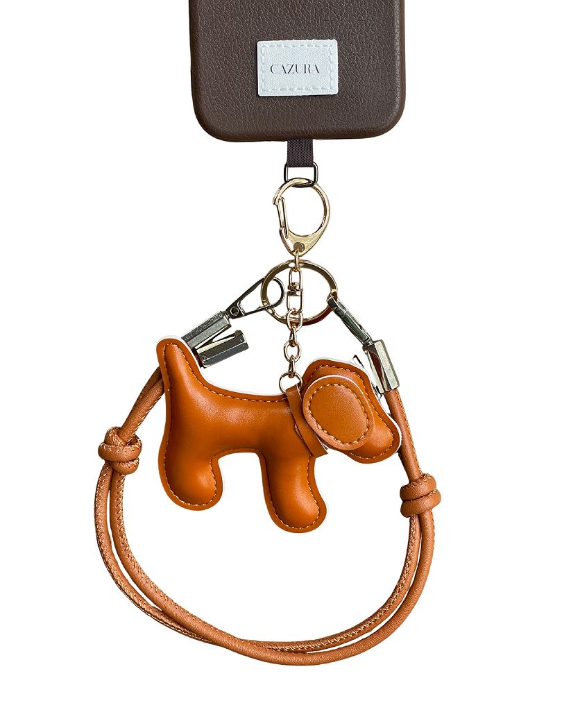 iPhone 16 Pro Max Brown Dogcharm + Handstrap
