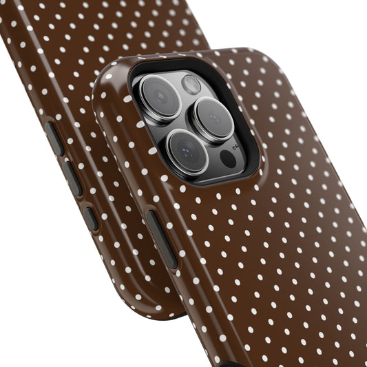 Brown Polka Dot MagSafe Cover
