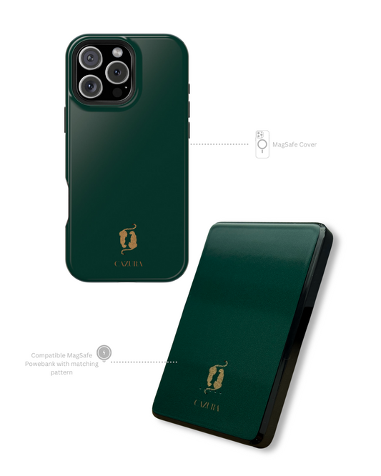 Regal Green MagSafe iPhone case + Powerbank