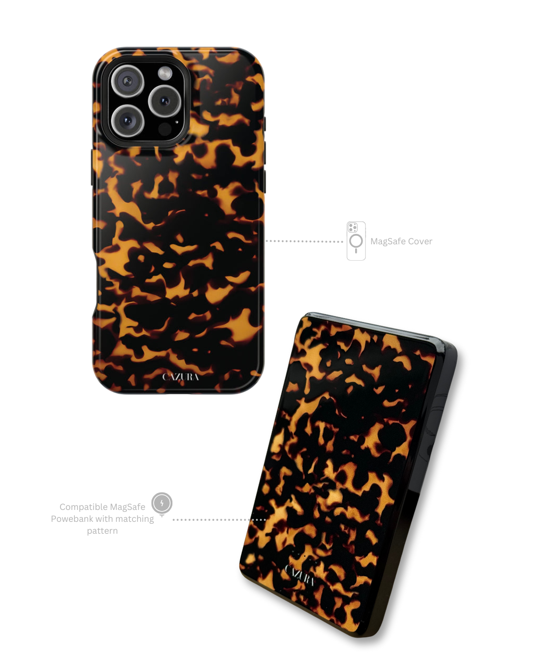 Tortoise MagSafe iPhone case + Powerbank