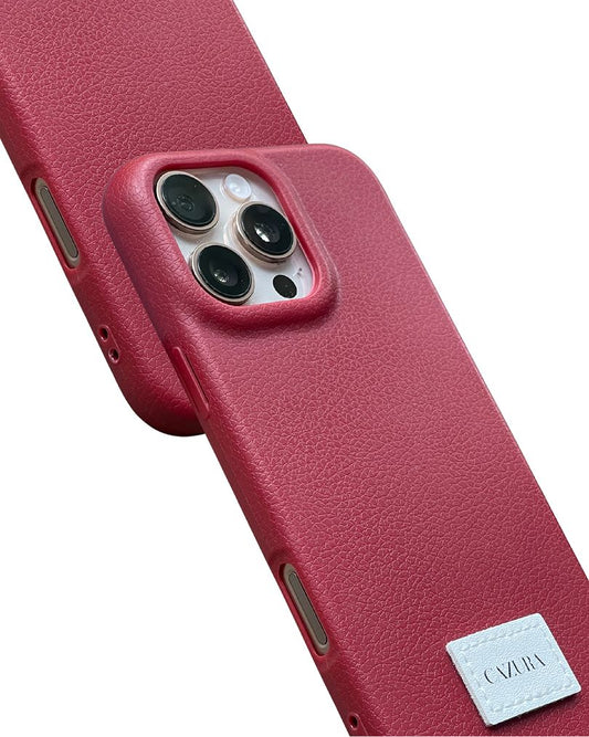 iPhone 16 Pro Max Ruby Leather Dogcharm + Handstrap