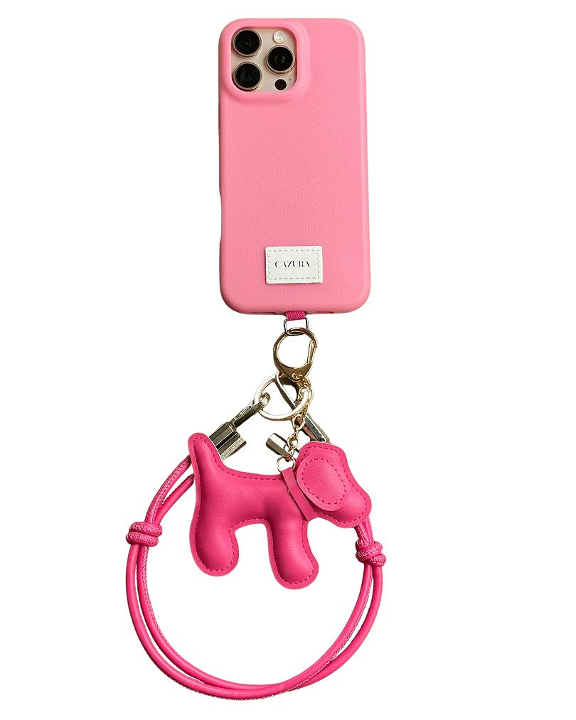 iPhone 16 Pro Max Peony Pink Dogcharm + Handstrap