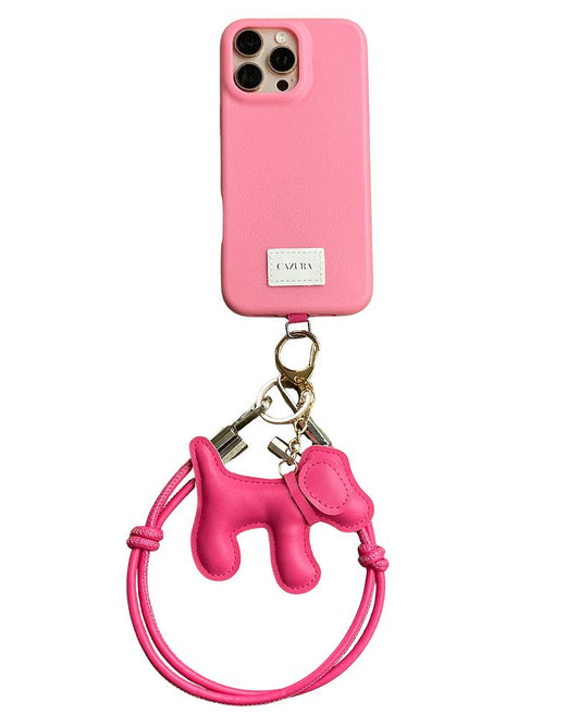 iPhone 16 Pro Max Peony Pink Dogcharm + Handstrap