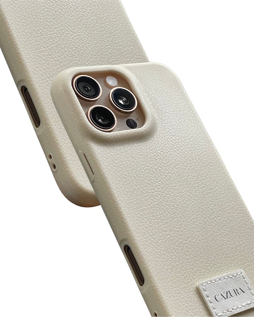 iPhone 16 Pro Max Ivory Beige Dogcharm + Handstrap