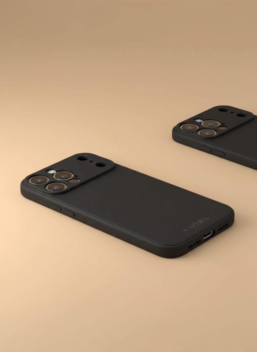 Black Plain Silicon Case